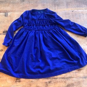 Blue long sleeve Mini Boden Dress 6-7Y